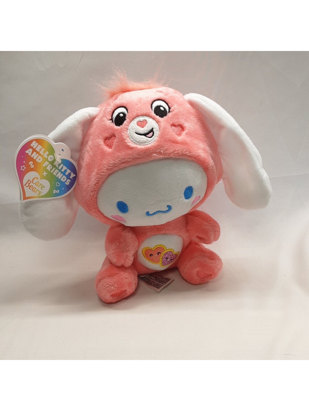 Hello Kitty and Friends - Care Bears Plush - 8 - Cinnamoroll as Love-A-Lot Bear